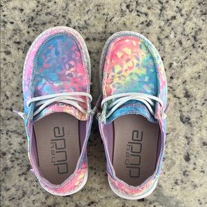 Hey Dude Pink and Blue Moccasins Vibrant Slip-On Shoes